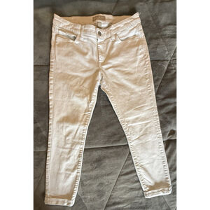 Banana Republic Women's Jeans White Denim Skinny Fit Mid Rise Stretch Size 27/4